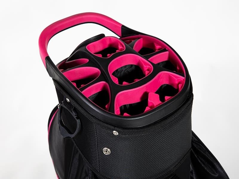 JuCad Sporty cart bag, zwart/roze