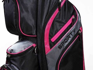 JuCad Sporty cart bag, zwart/roze