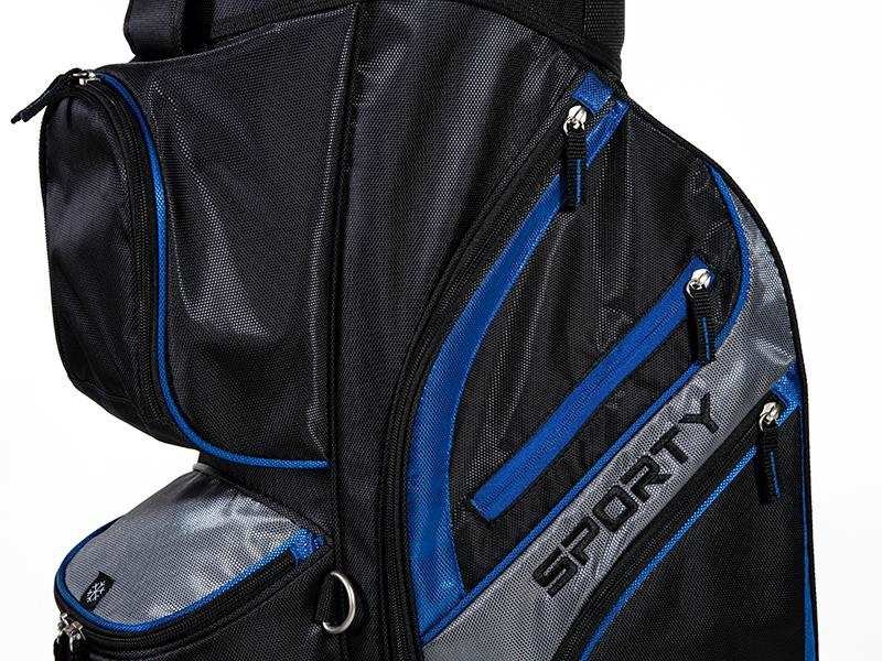 JuCad Sporty cart bag, zwart/blauw