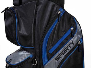 JuCad Sporty cart bag, zwart/blauw