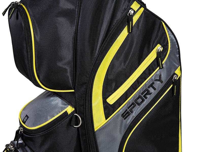 JuCad Sporty cart bag, zwart/geel