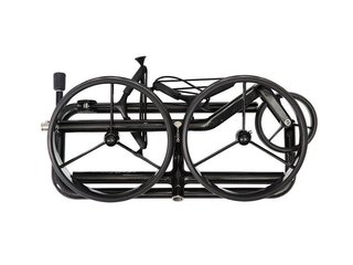 JuCad Carbon Shine handmatige trolley met 3 wielen, glanzend zwart + draagtas JTT