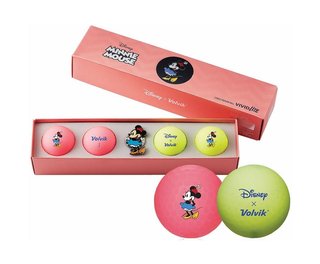 Volvik VIVID Lite DISNEY MINNIE MOUSE golfballen, mix barev