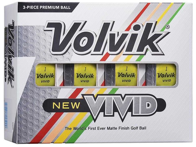 Volvik VIVID golfballen, geel