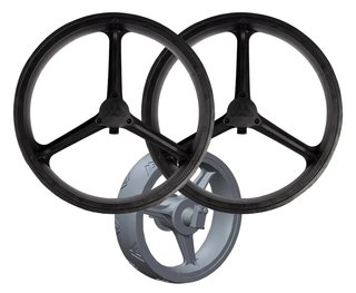 Big Max Spare Part - Wielset (2 achter, 1 voor), zwart