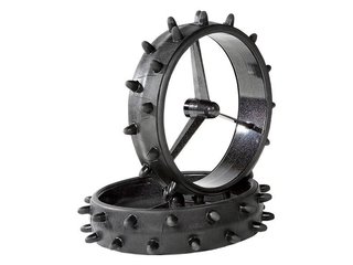 JuCad Winter Sleeves with rubber spikes, zwart