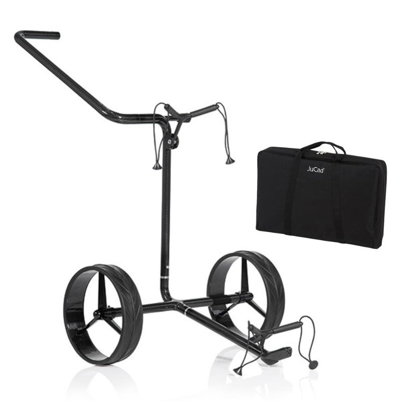JuCad Carbon Shadow 2-wielige handtrolley, mat zwart + draagtas JTT