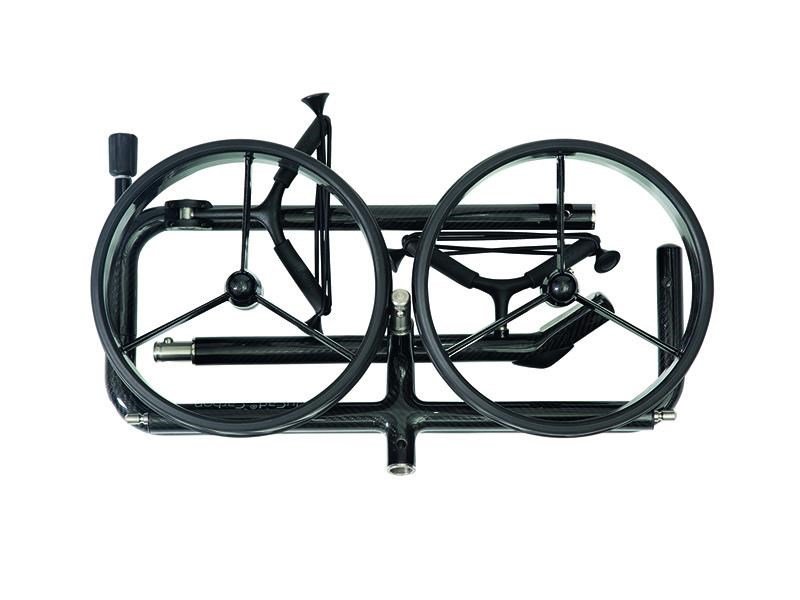 JuCad Carbon Shadow 2-wielige handtrolley, mat zwart + draagtas JTT