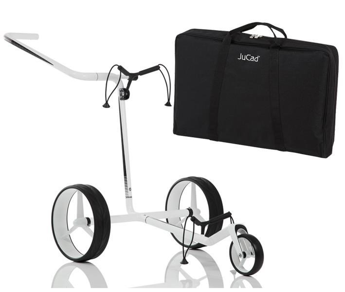 JuCad Carbon handwagen, zwart/wit + draagtas JTT