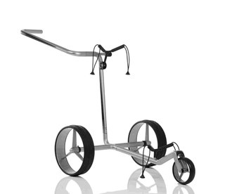 JuCad Carbon handwagen, zilver/zwart + draagtas JTT