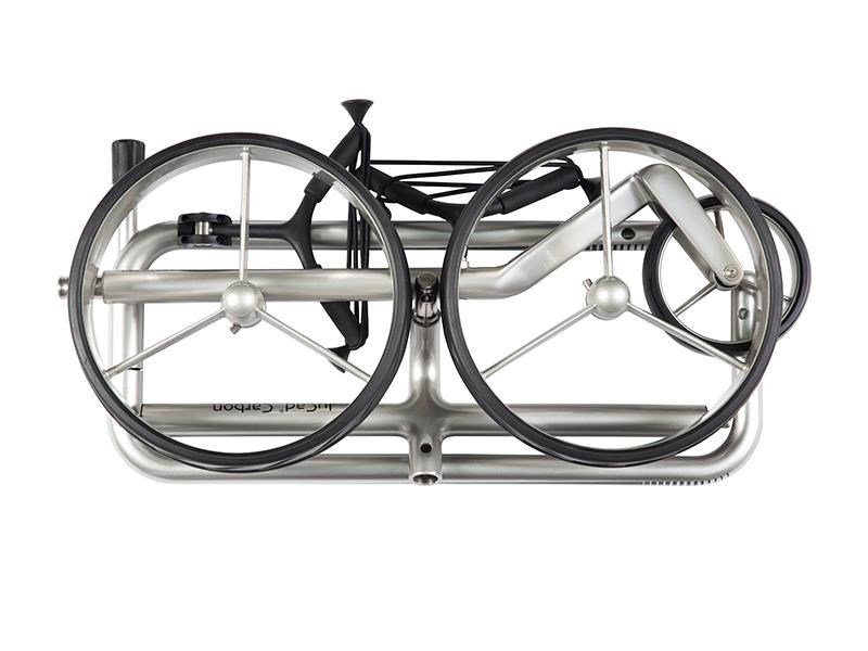 JuCad Carbon handwagen, zilver/zwart + draagtas JTT