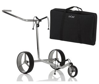 JuCad Carbon handwagen, zilver/zwart + draagtas JTT