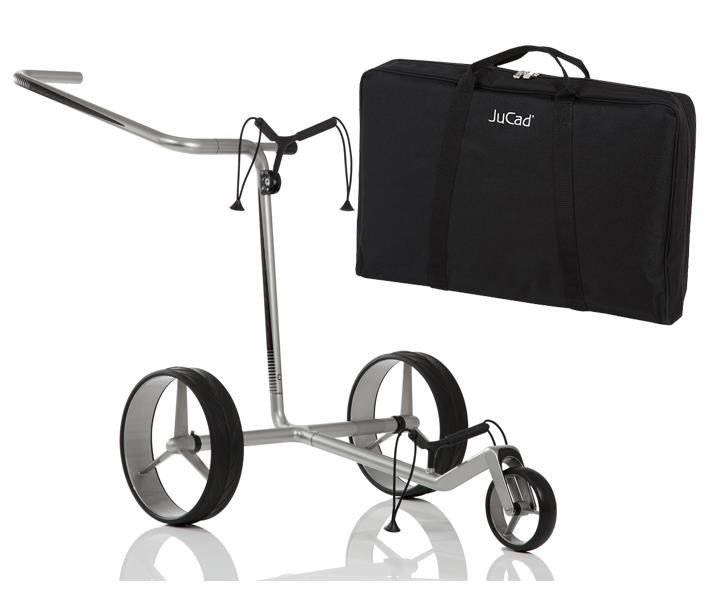 JuCad Carbon handwagen, zilver/zwart + draagtas JTT