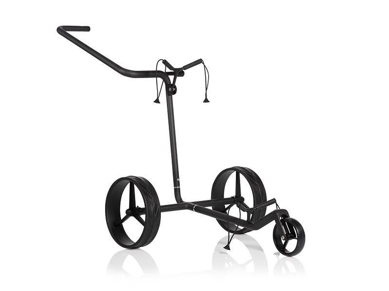 JuCad Carbon Shadow 3-wielige handwagen, mat zwart + draagtas JTT