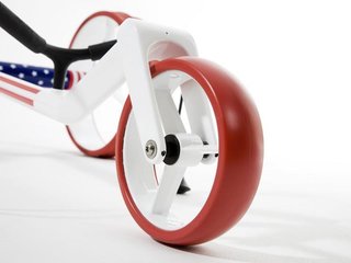 JuCad Carbon USA handwagen + draagtas JTT, blauw/rood