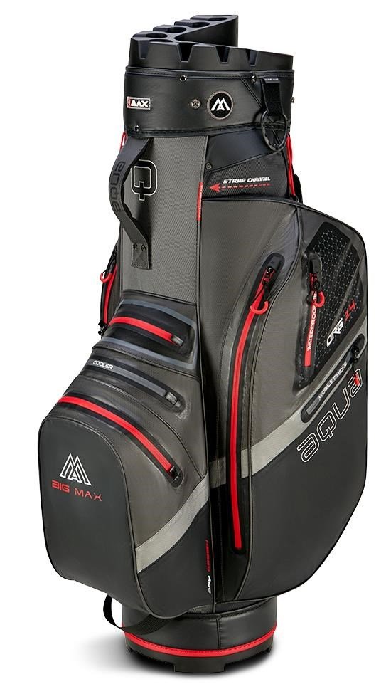 Big Max AQUA Silencio 4 Organizer cart bag, charcoal/black/red