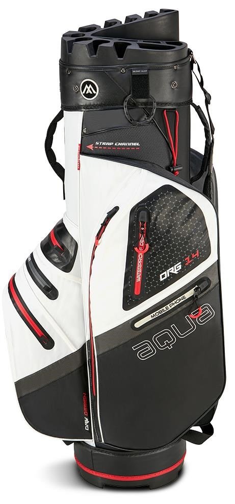 Big Max AQUA Silencio 4 Organizer cart bag, wit/zwart/rood