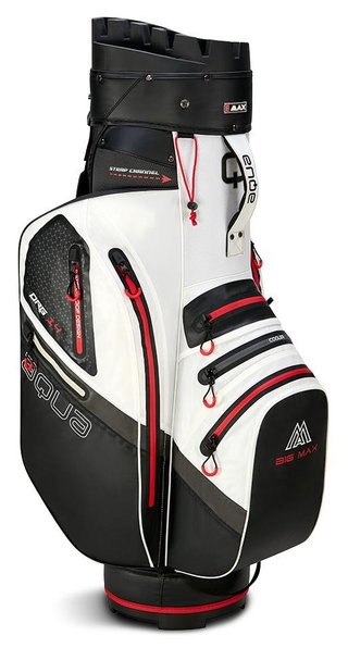 Big Max AQUA Silencio 4 Organizer cart bag, wit/zwart/rood