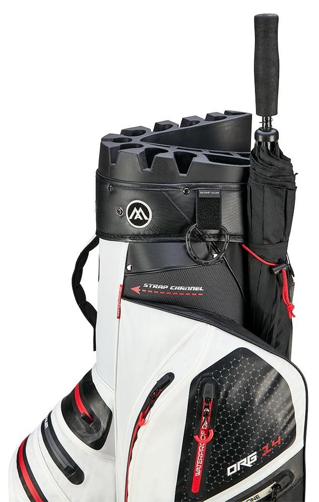 Big Max AQUA Silencio 4 Organizer cart bag, wit/zwart/rood