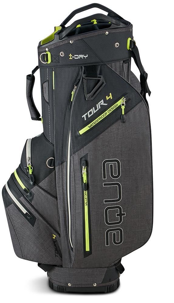 Big Max AQUA Tour 4 cart bag, zwart/storm charcoal/lime