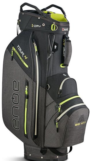 Big Max AQUA Tour 4 cart bag, zwart/storm charcoal/lime