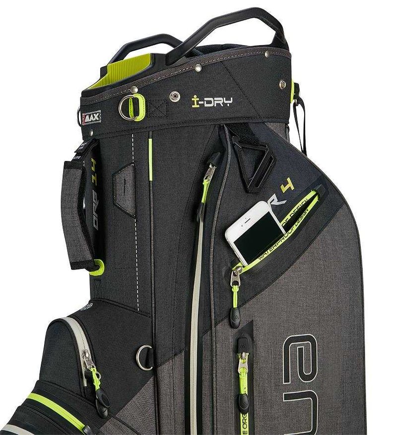 Big Max AQUA Tour 4 cart bag, zwart/storm charcoal/lime