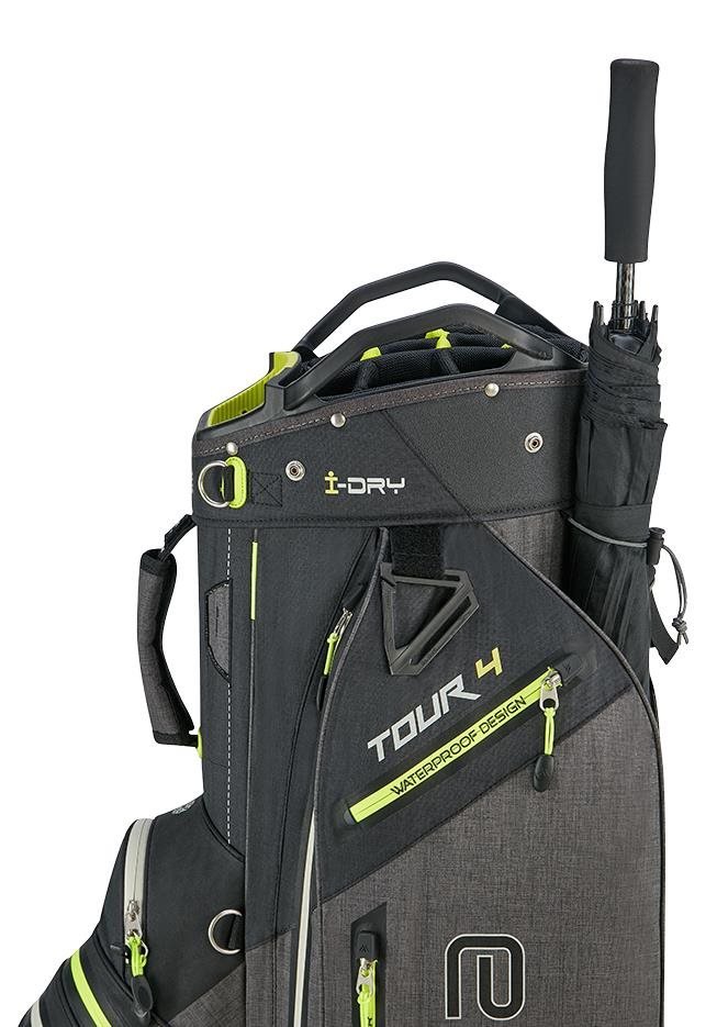 Big Max AQUA Tour 4 cart bag, zwart/storm charcoal/lime