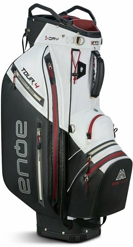 Big Max AQUA Tour 4 cart bag, wit/zwart/merlot