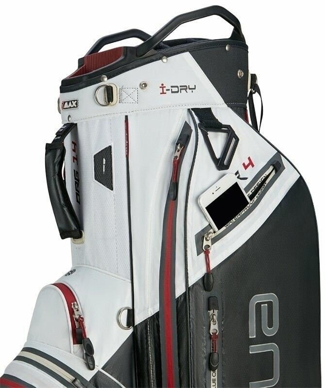 Big Max AQUA Tour 4 cart bag, wit/zwart/merlot