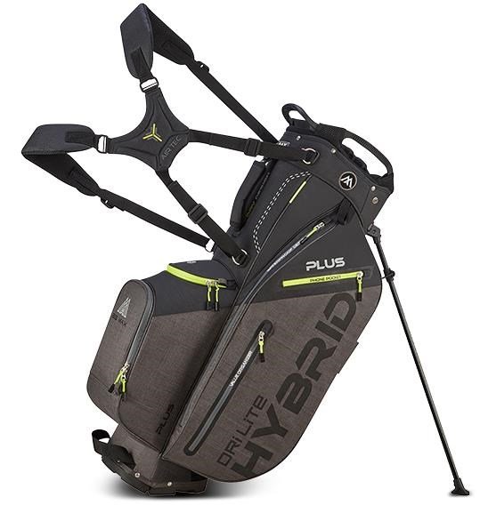 Big Max Dri Lite Hybrid Plus stand bag, zwart/storm charcoal/limoen