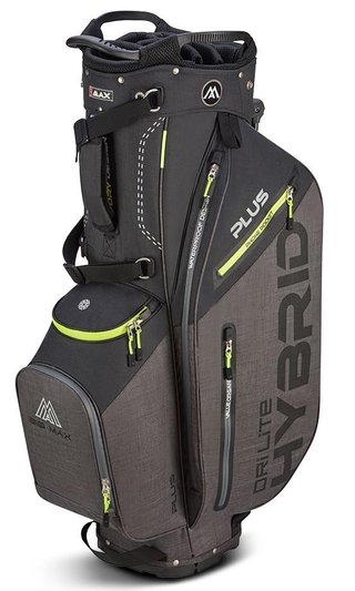 Big Max Dri Lite Hybrid Plus stand bag, zwart/storm charcoal/limoen