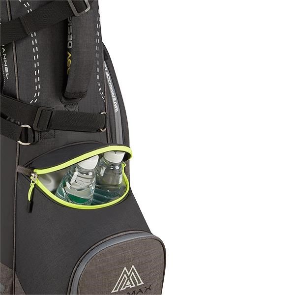 Big Max Dri Lite Hybrid Plus stand bag, zwart/storm charcoal/limoen