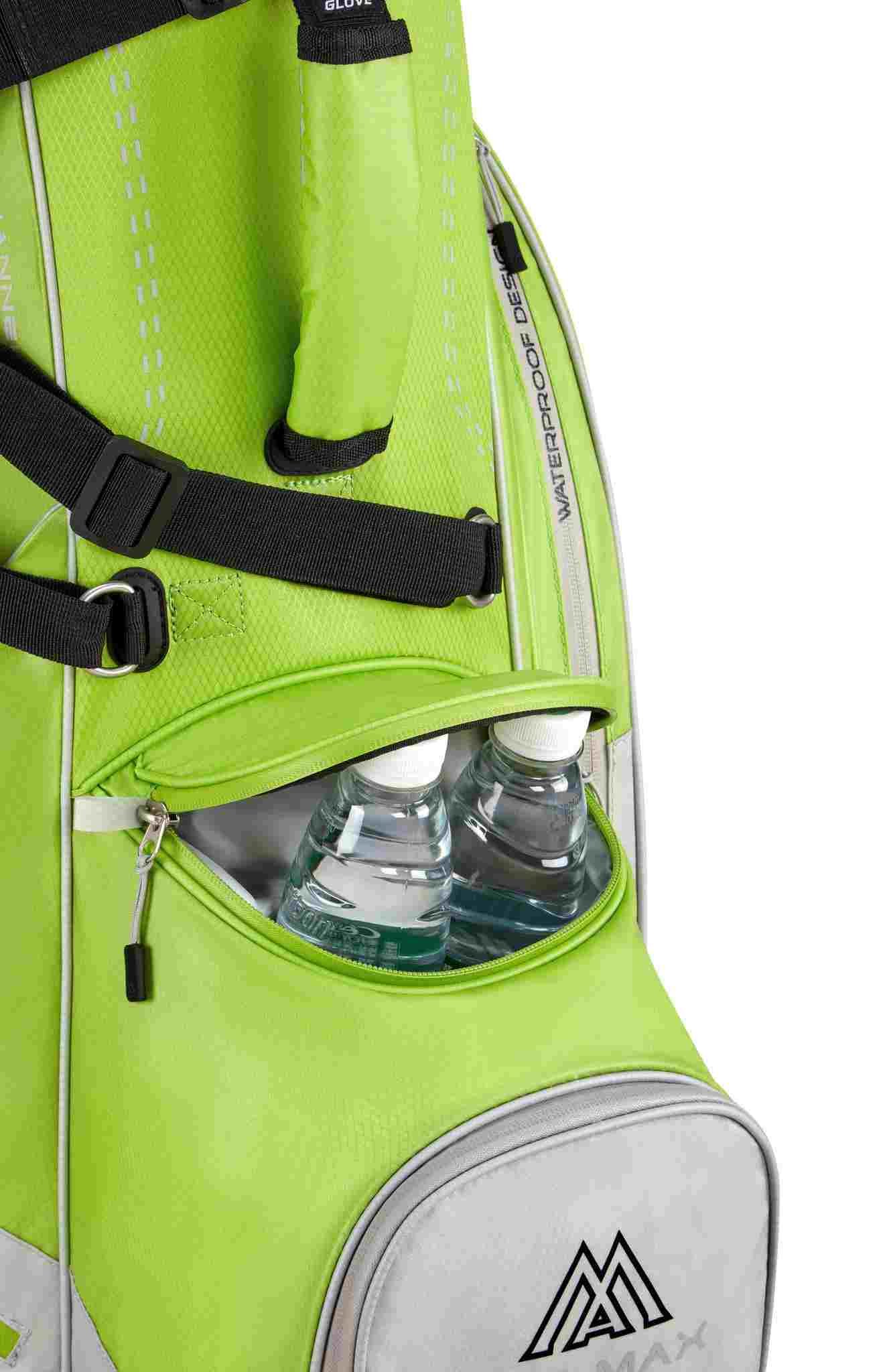 Big Max Dri Lite Hybrid Plus stand bag, lime/silver