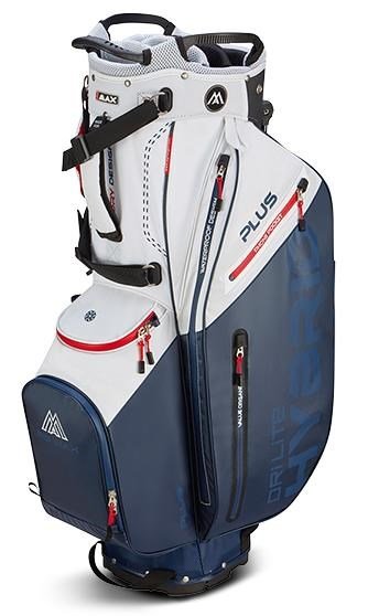 Big Max Dri Lite Hybrid Plus stand bag, wit/marine/rood