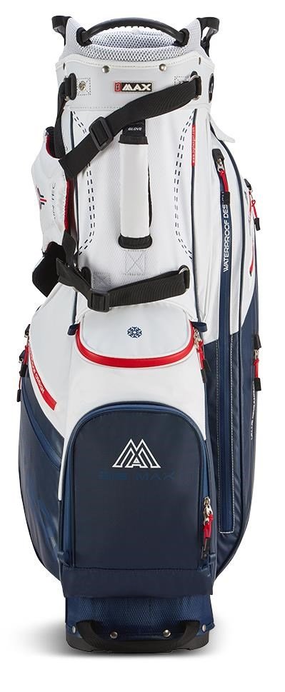 Big Max Dri Lite Hybrid Plus stand bag, wit/marine/rood