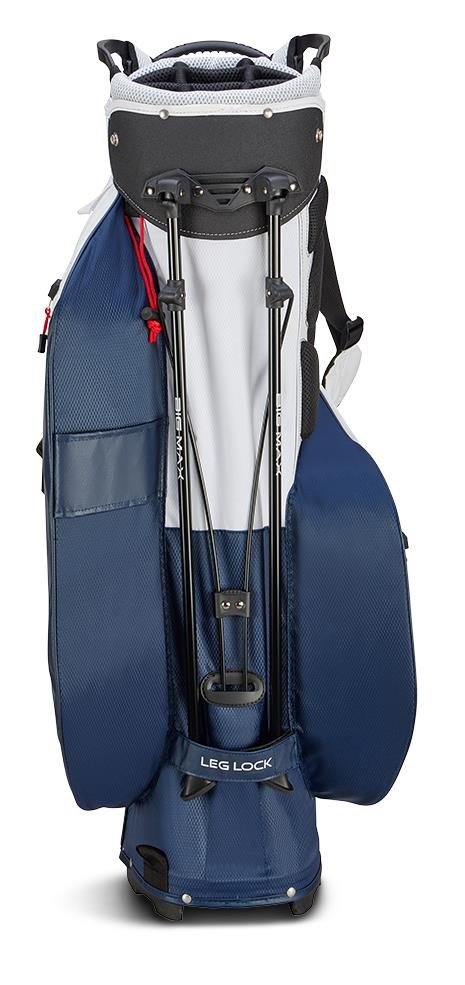 Big Max Dri Lite Hybrid Plus stand bag, wit/marine/rood