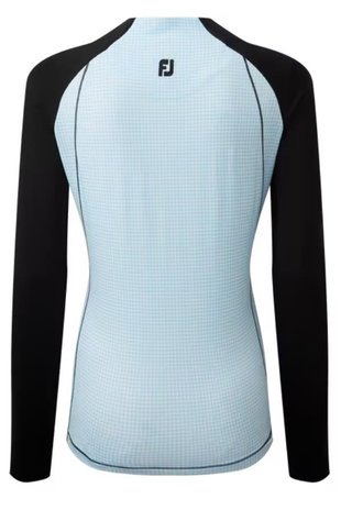 FootJoy Houndstooth Printed dames sweatshirt, zwart/blauw houndstooth