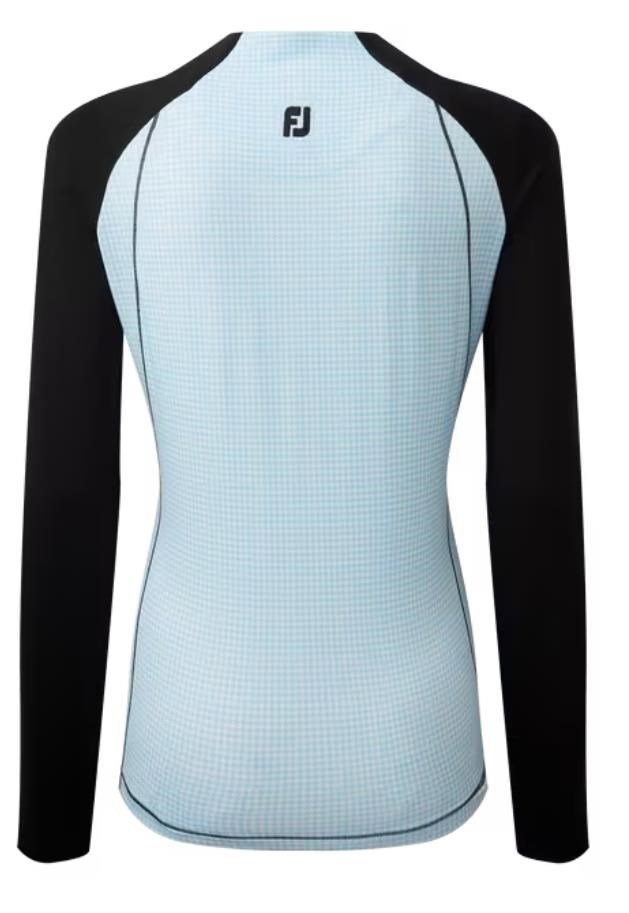 FootJoy Houndstooth Printed dames sweatshirt, zwart/blauw houndstooth