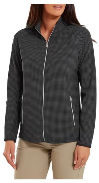 FootJoy Houndstooth Print Woven dames jack, zwart