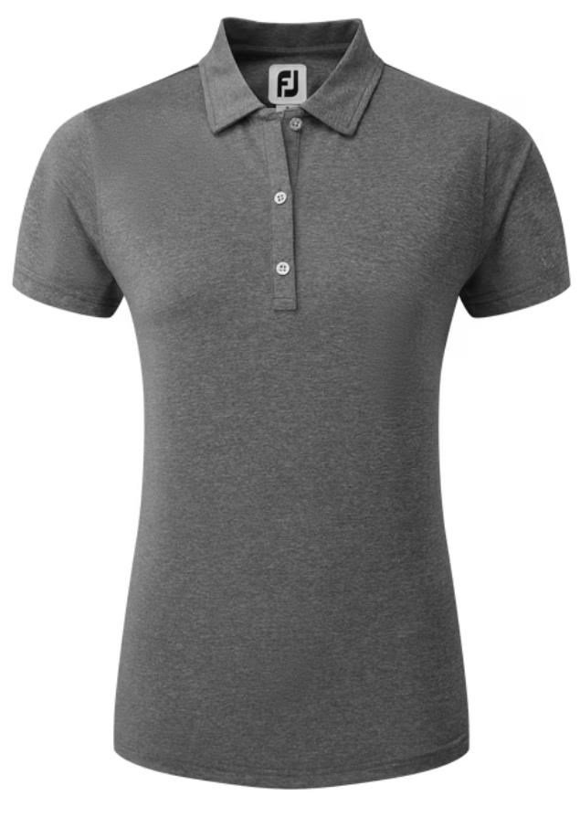 FootJoy Heather Self-Collar Lisle dames polo, zwart