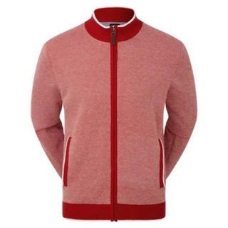 FootJoy Full-Zip Lined heren pullover 2023, rood