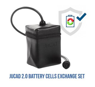 JuCad 2.0 Powerpack vervangingskit systeem zonder besturingseenheid voor zelfmontage incl. kleine batterijcellen behuizing en afdekking