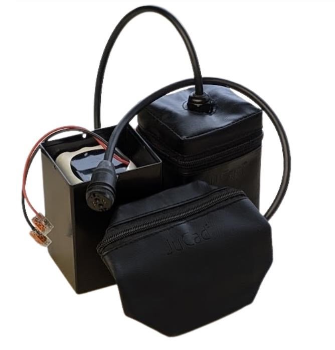 JuCad 2.0 Powerpack vervangingskit systeem zonder besturingseenheid voor zelfmontage incl. kleine batterijcellen behuizing en afdekking