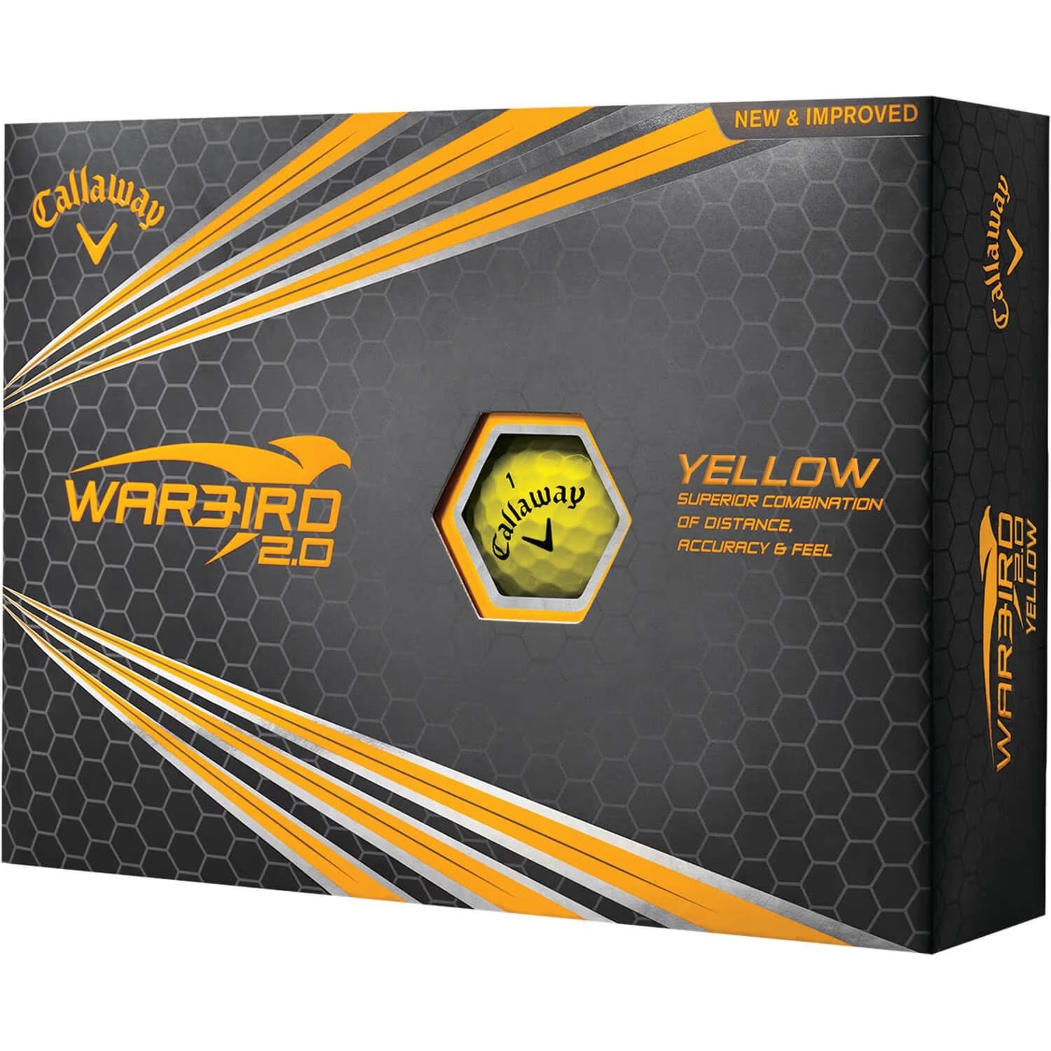 Callaway Warbird 2.0 golfballen, geel