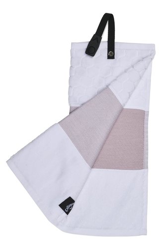Callaway Tri-Fold 23 golfhanddoek 16"x21" (40x53 cm), mauve/wit