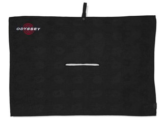 Odyssey Microfiber golfhanddoek 30"x20" (76x50cm), zwart