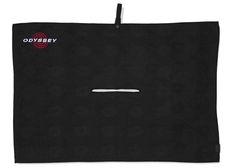Odyssey Microfiber golfhanddoek 30"x20" (76x50cm), zwart