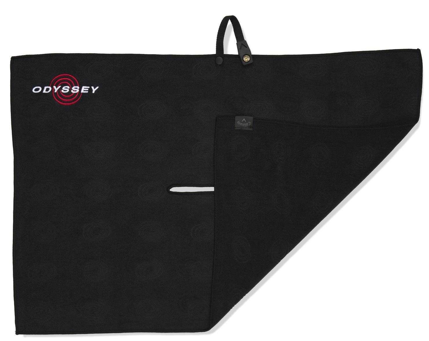 Odyssey Microfiber golfhanddoek 30"x20" (76x50cm), zwart
