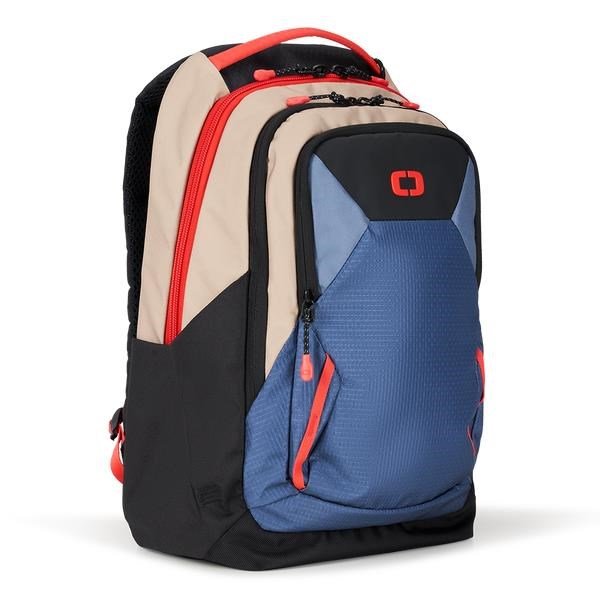 Ogio Axle Pro Backpack tas, tan/blauw/rood