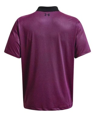 Under Armour Performance 3.0 Printed heren polo, zwart/roze